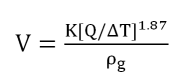 FGM熱式氣體質(zhì)量流量計(jì)公式